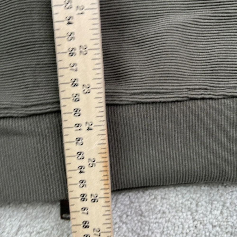 Banana Republic Jacket Mens Large Olive Green Ottoman Ribbed Full Zip Coat